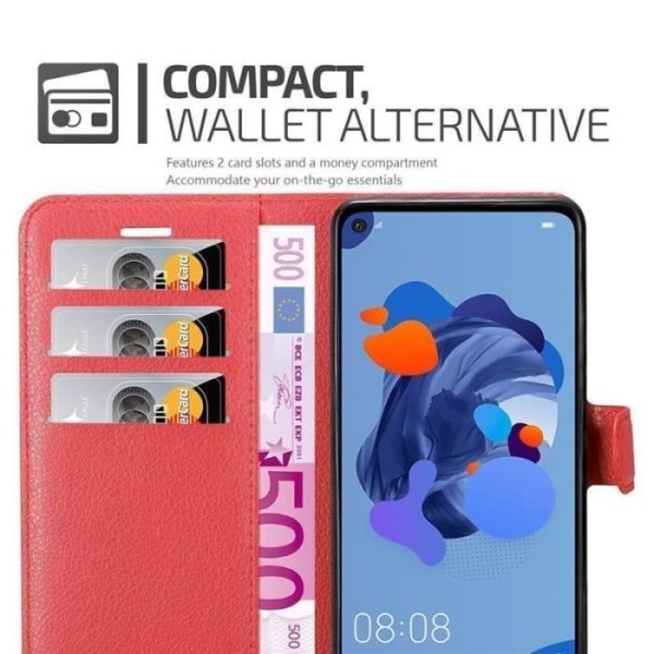Coque - CADORABO - Huawei MATE 30 LITE - Similläder - Röd - Fallback-funktion Röd