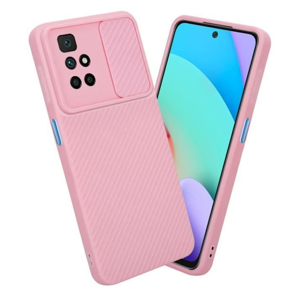 Skyddshuva - CADORABO - Xiaomi RedMi 10 - Silikon TPU - Godisrosa - Skydd för kamera Godisrosa