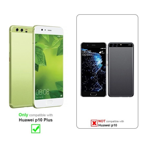 3x Härdat skärmskydd för Huawei P10 PLUS, skyddfilm i HÖG TRANSPARENS härdat glas Vit