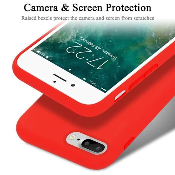 Etui för iPhone 7/7S/8 PLUS - CADORABO - Röd - Silikon TPU - Lätt skydd - Tunn design Röd