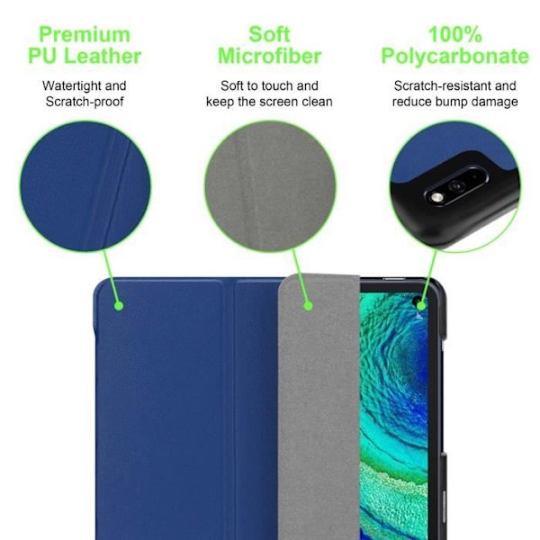 Tablet fodral - Cadorabo - Huawei MatePad PRO - Mörkblå - 360° skydd - Automatisk väckning MÖRKBLÅ