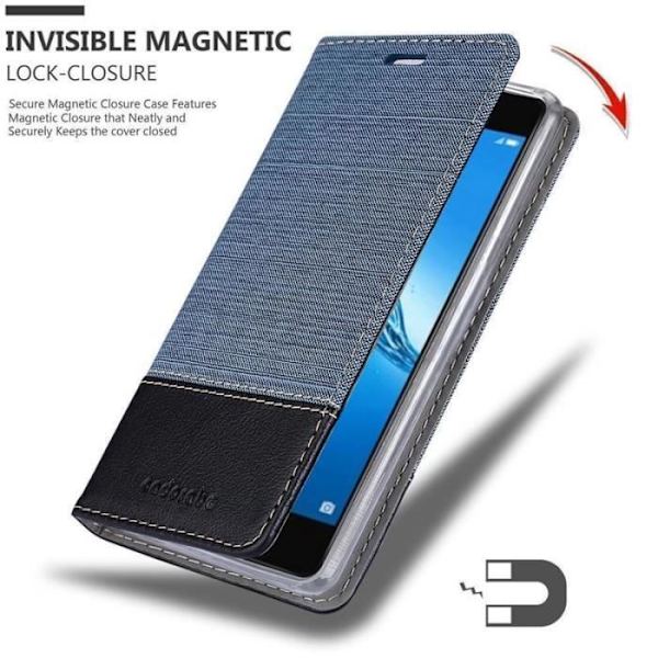 Cadorabo Fodral till Huawei ENJOY 7 PLUS i MÖRKBLÅ SVART
