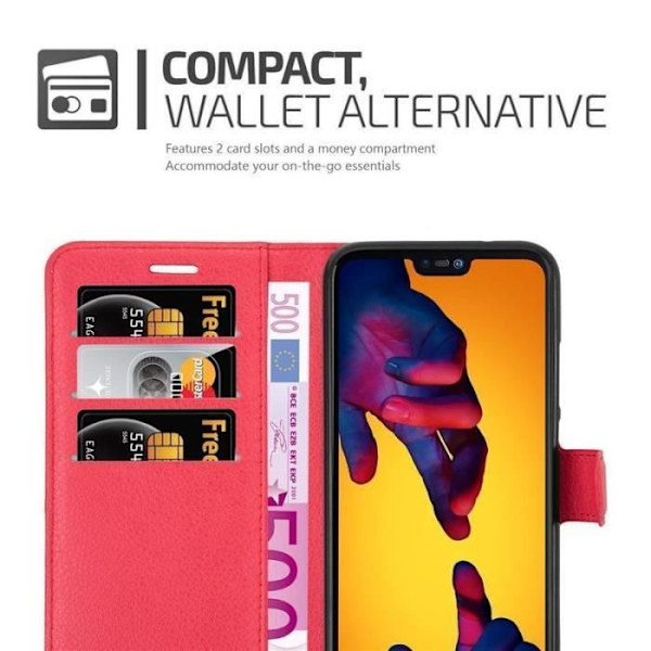 Cadorabo Fodral till Huawei P20 LITE i KÖRSBÄRSRÖTT