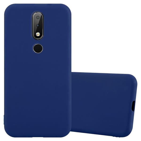 Skyddsfodral för Nokia 6.1 PLUS / X6 MÖRKBLEU Stötskydd Silikon Blå