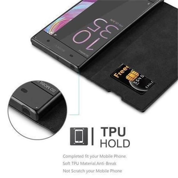 Etui Cadorabo Sony Xperia XA1 i Svart Natt med Osynlig Magnetisk Stängning NATTSVART