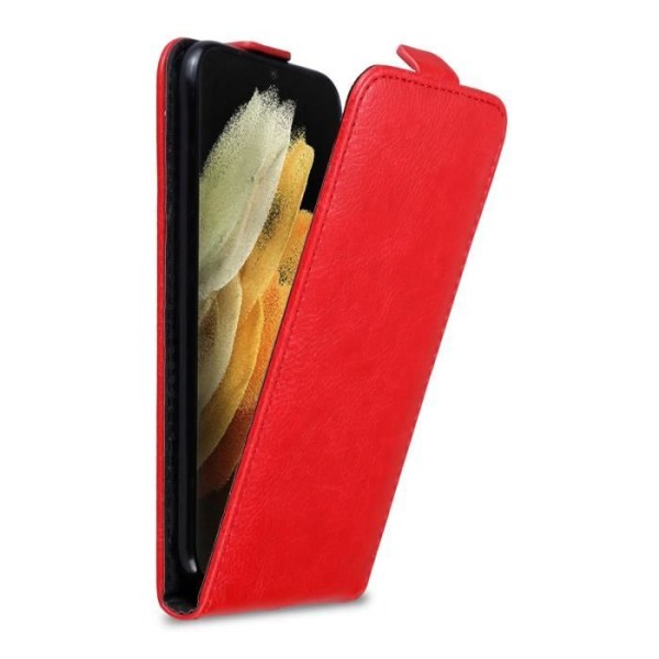 Fodral till Samsung Galaxy S22 ULTRA Fodral i APPLE RED Fodral Skydd Magnetic Flip-plånbok