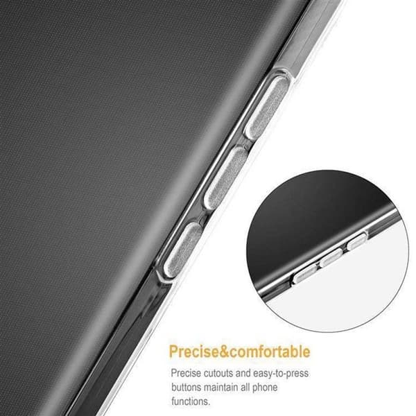 Transparent stötsäker silikonfodral för Google PIXEL 3A Vit