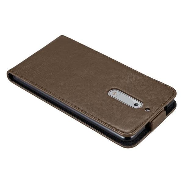 Etui för Nokia 5 2017 Flip-fodral i KAFFEBRUNT Skyddshölje brun