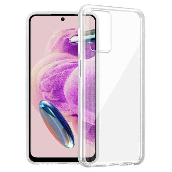 Transparent stötsäker silikonfodral för Redmi Note 12S Vit