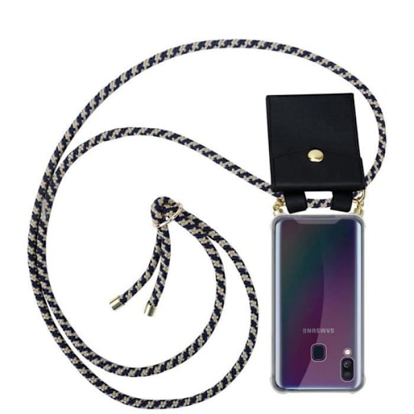Cadorabo Fodral till Samsung Galaxy A40 - in Blue' - Silikon TPU med dragsko och avtagbart fodral