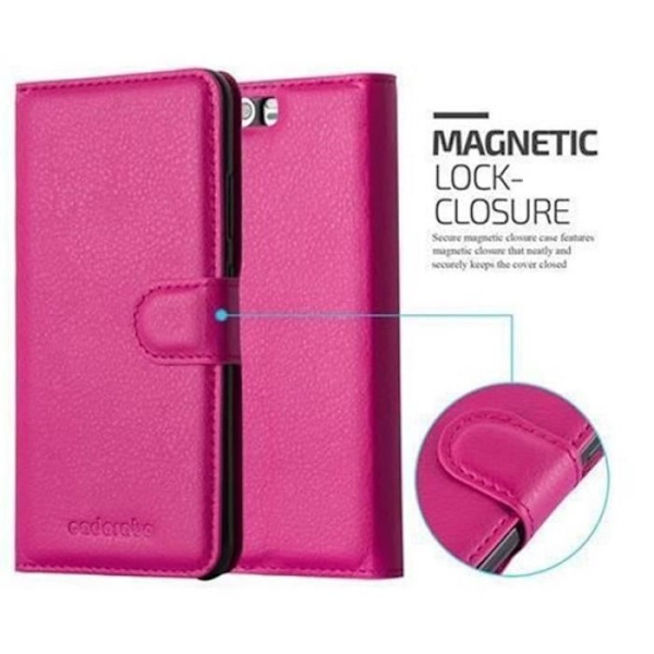 Cadorabo Huawei P10 PLUS Fodral ROSA Full Protection Fodral Fodral Magnetlås (stöder stativ och kortplats)
