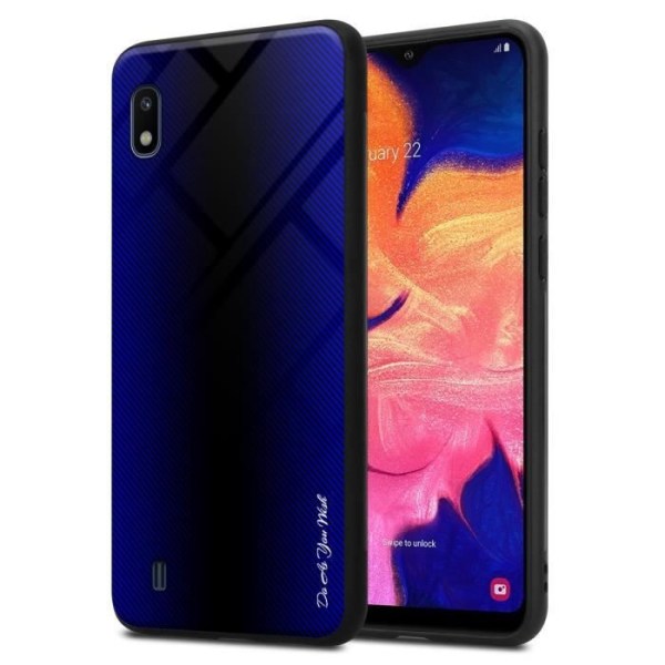 Fodral till Samsung Galaxy A10 / M10 Fodral i COBALT VIOLET Fodral Skydd i härdat glas och TPU silikon