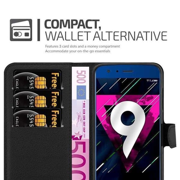 Fodral för Honor 9 i JET BLACK Svart