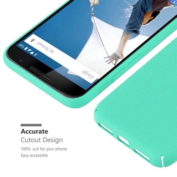 Skal för Motorola Google NEXUS 6 Etui i FROSTY GRÖN Hårdskalsskydd med frostig yta Grön