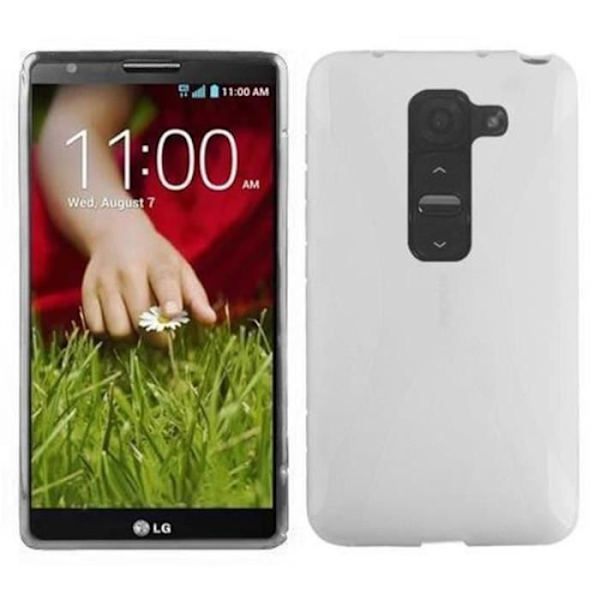 LG G2 MINI-fodral i VIT från Cadorabo (Design X) Ultratunt mjukt silikon TPU-gelskydd med anti-chock – skyddsfodral