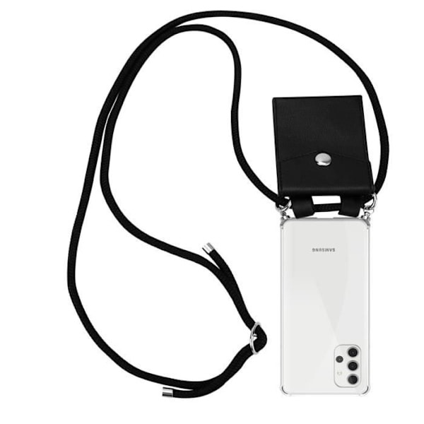 Fodral till Samsung Galaxy A32 5G Halsband i SVART Fodral Fodral Moderikt halsbandsskydd i silikon