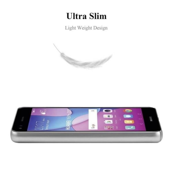 Coque - CADORABO - Huawei Y6 2 PRO 2017 - Hård skydd - Matt metallisk design - 1,2 mm tjocklek Grå