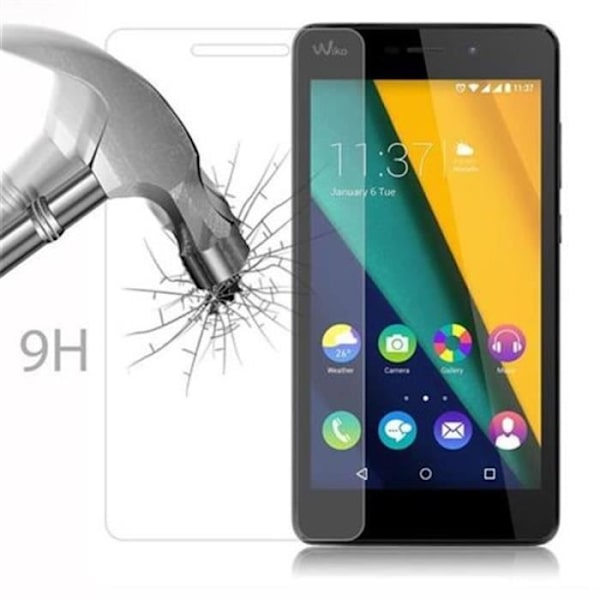 Cadorabo Skärmskydd för WIKO RIDGE FAB 0,3 mm rundade hörn HÖG TRANSPARENS härdat glas Transparent