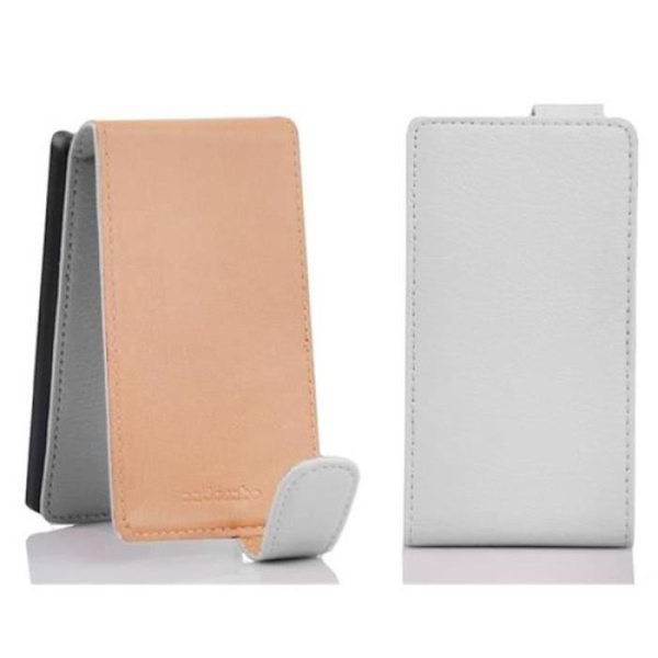 Coque - Cadorabo - Nokia Lumia 630/635 - Syntetiskt läder - Flip-design - Vitsvart VIT ALABASTER