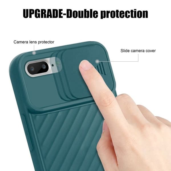 Skal för iPhone 7 PLUS / 7S PLUS / 8 PLUS i Matt Grön med skydd för kameran Grön