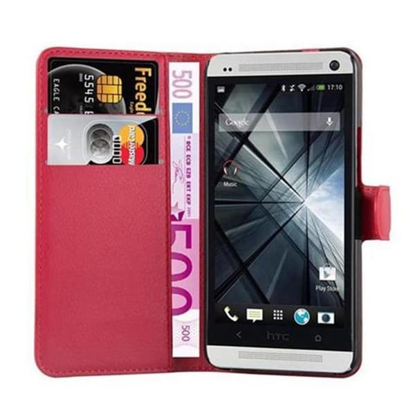 Fodral för HTC ONE M7 i KIRSCHRÖD Röd