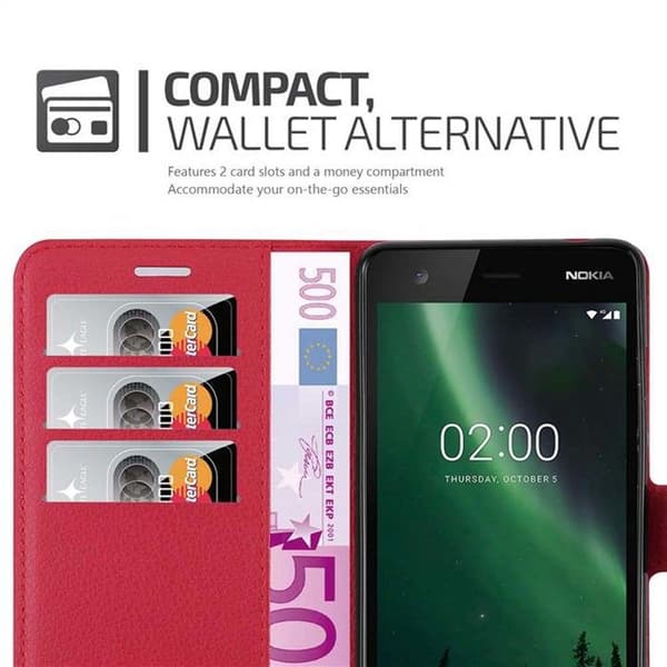 Fodral för Nokia 2.1 i KIRSCHRÖD Röd