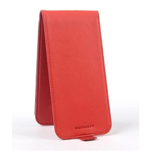 Cadorabo Fodral Huawei ASCEND P8 LITE DESIGN FLIP Style Fodral Fodral Fodral konstläder Struktur KÖRSBÄRSRÖD