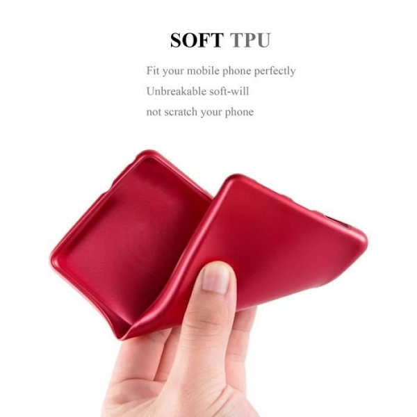 Samsung Galaxy NOTE 3 NEO-fodral i METALLIC RED från Cadorabo (METALLIC MATT Design) Ultratunt mjukt silikongel TPU-fodral