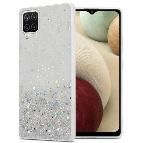 Fodral för Samsung Galaxy A12 / M12 Fodral i transparent med paljetter Fodral Skyddande silikon TPU paljetter Glitter