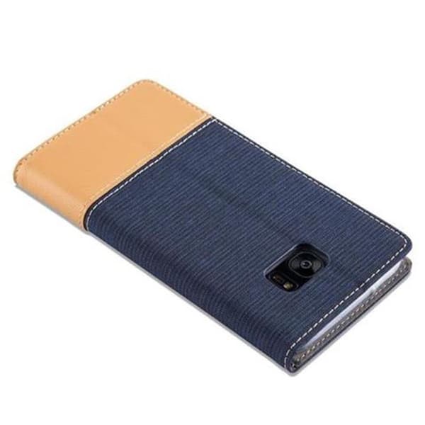 Skyddsfodral för Samsung Galaxy S7 EDGE i BLÅ BRUN Stötskyddande Etui Blå