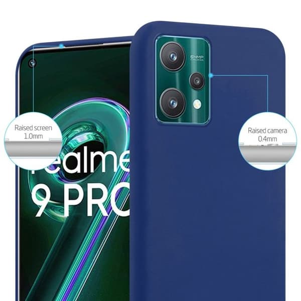 Skyddsfodral för Realme 9 4G / 9 PRO+ CANDY MÖRKBLEU Stötskydd Silikon Blå