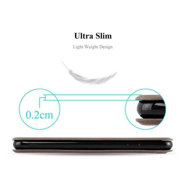 Flipfodral för Samsung Galaxy NOTE 5 Fodral i BRUN STEN Skydd brun