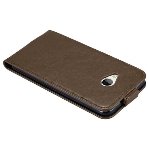 Etui - Cadorabo - HTC U PLAY - Syntetiskt läder - Brun - Heltäckande skydd kastanj
