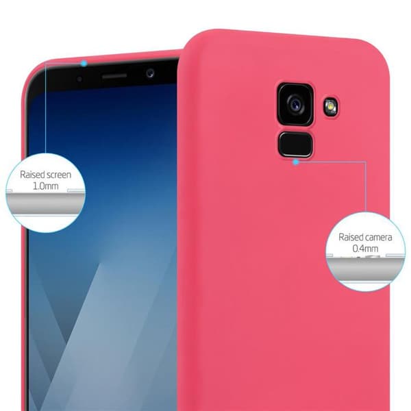 Skyddsfodral för Samsung Galaxy A5 2018 CANDY RÖD Stötsäker Silikon Röd