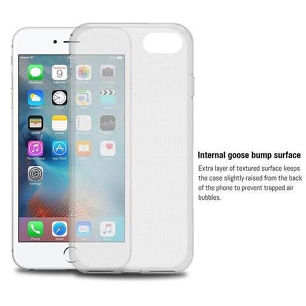 Transparent stötsäker silikonfodral för iPhone 7 / 7S / 8 / SE 2020 Vit