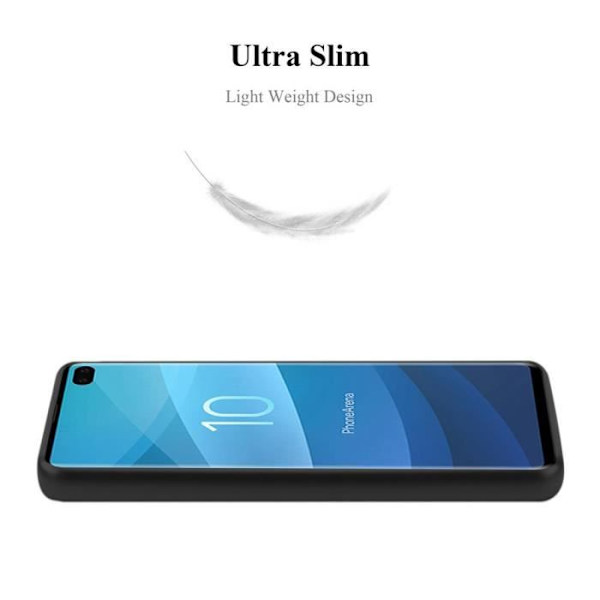 Coque - CADORABO - Samsung Galaxy S10 PLUS - Skydd i silikon TPU - Tunn design - Matt svart färg Svart