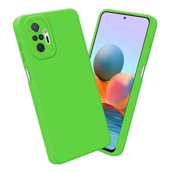 Fodral för Xiaomi RedMi NOTE 10 PRO i FLUID GRÖN Hölje Etui Case Cover i flexibel TPU-silikon Skydd Grön