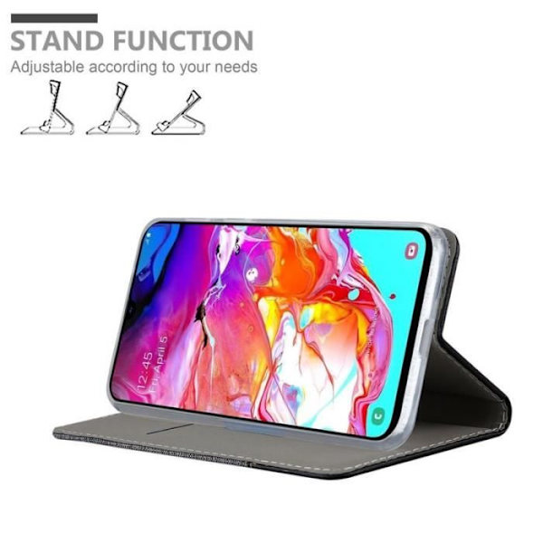 Cadorabo Fodral till Samsung Galaxy A70 i GRÅ SVART