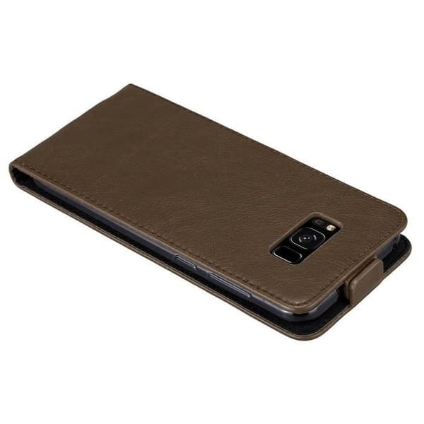Etui för Samsung Galaxy S8 PLUS Flip-fodral i MÖRK BRUN Skydd brun