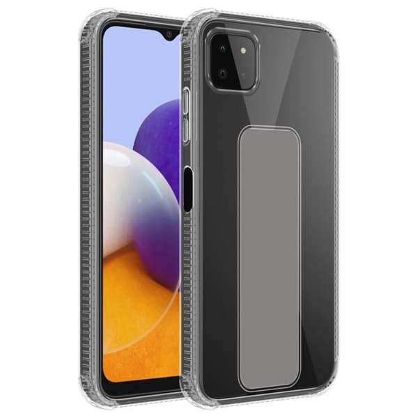Skydd för Samsung Galaxy A22 5G GRÅ med stöd och ställfunktion Grå