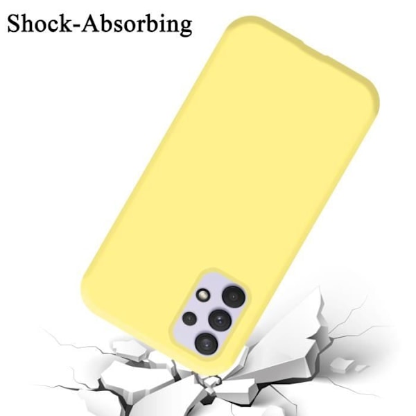 Coque - CADORABO - Samsung Galaxy A33 5G - LIQUID GUL - Silikontpu - Stöt skydd VÄTSKA GUL