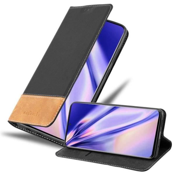 Etui för Samsung Galaxy S20 PLUS - CADORABO - Svart Brun - Syntetläder - Magnetstängning - Ställfunktion SVART BRUNT