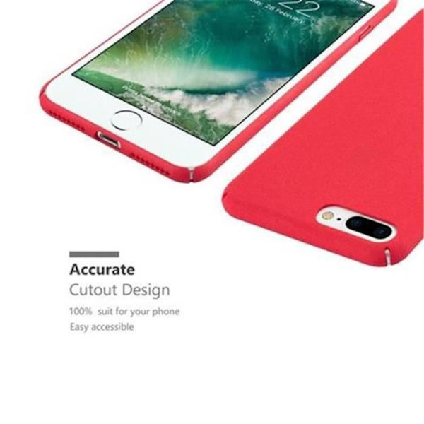 Apple iPhone 8 PLUS - iPhone 7 PLUS i FROSTY RED av Cadorabo (FROSTY Design) Ultratunt hårt plastfodral