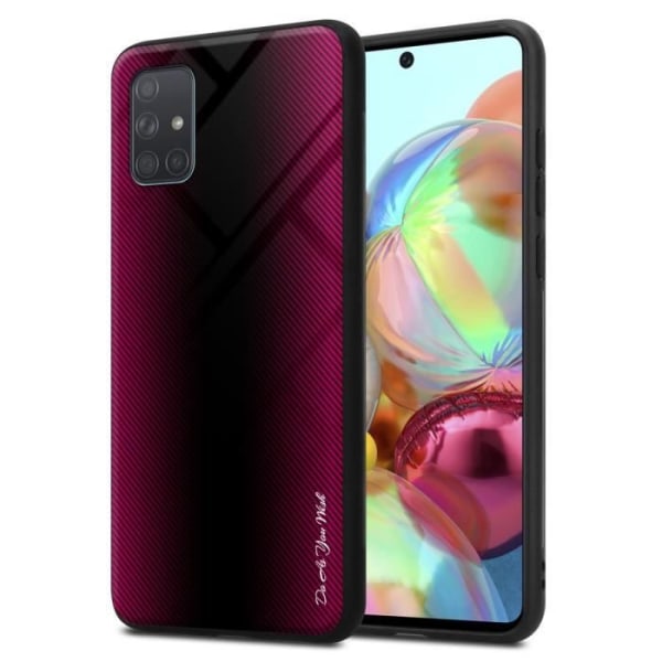 Coque - CADORABO - Samsung Galaxy A71 4G - Skydd i härdat glas - Silikon TPU - Halkfri Rosa