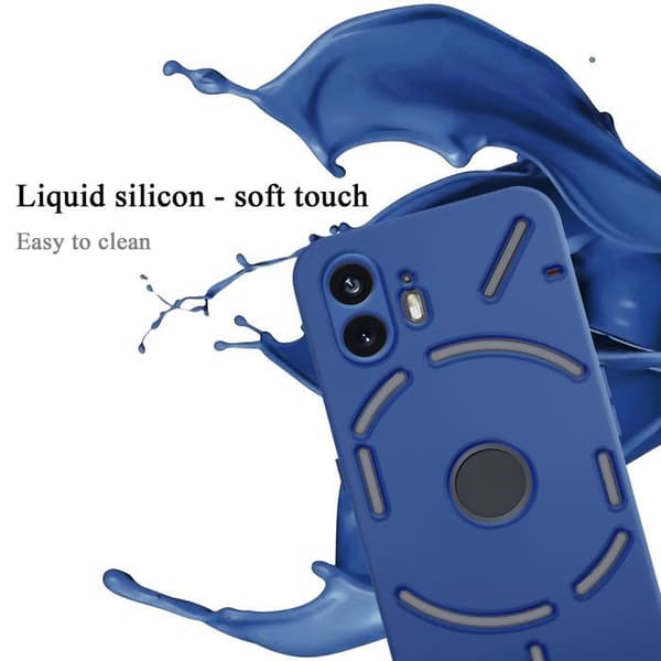 Skyddande stötsäker skal för Nothing Phone 2 i LIQUID BLUE Blå