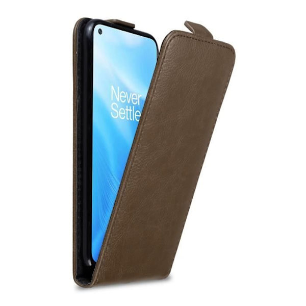 Coque - CADORABO - OnePlus Nord N200 5G - Kaffeebrun - Magnetisk Flip - Fullständig Skydd kaffe brunt