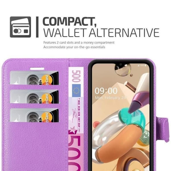 Etui för LG K41S - CADORABO - Orkidé Violetter - Syntetiskt läder - Magnetstängning - Ställfunktion Orkidévioler