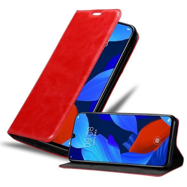 Coque - CADORABO - NOVA 5 / 5 PRO - Röd av äpple - Magnetisk stängning - Ställfunktion Äppelrött
