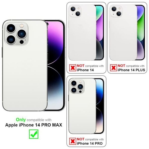 Coque - CADORABO - Apple iPhone 14 PRO MAX - Skydd 360° - Transparent Silikon - Mjuk Transparent