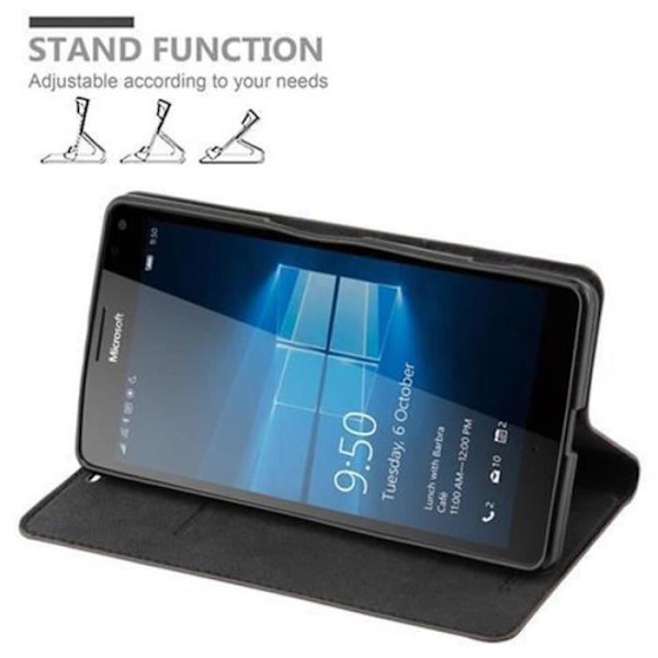 Nokia Lumia 950 XL Fodral i KAFFEBRUNT från Cadorabo (design med Osynlig magnetisk stängning) Helt skyddsfodral med flik